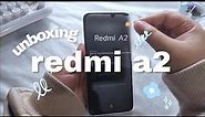 unboxing redmi a2 light blue 3/64 in 2023 🌊🫐 | xiaomi redmi a2 aesthetic