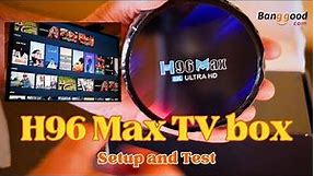 H96 MAX Android 13 TV Box, setup and test | Banggood.com