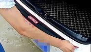 Car Rear Bumper Protector Guard - Anti-Scratch, Non-Slip, 40.9in Black Rubber Accessory