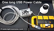 150 ft USB extension cable hack - How to Power USB powered Security Cameras over Long Distances