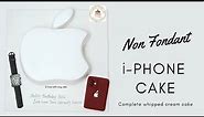 IPhone Cake| Easy Whipped Cream Non Fondant IPhone Cake Tutorial| Mobile Cake Without Fondant|