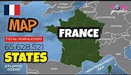France Map, Provinces, Regions, Population