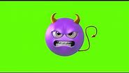 3D Angry Demon Face Emoji Loop Green Screen Animation | Royalty-Free