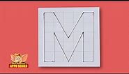 Write Block Style Alphabet 'M' - Arts & Crafts