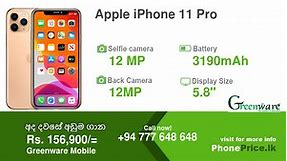 Apple iPhone 11 Pro Price in Sri Lanka May, 2024