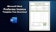 How to Create Sample Proforma Invoice Template Format in Microsoft Word