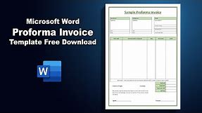 How to Create Sample Proforma Invoice Template Format in Microsoft Word