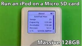 Massive 128GB in an old black and white iPod. Flash modding an iPod Classic.