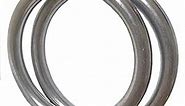 AIVOOF 3" Metal O-Ring, 2 Pack 304 Seamless Welding Stainless Steel Rings Heavy Duty Smooth Solid Multi-Purpose Big Ring for for Crafts, 8mm x 60mm