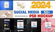 50+ Best Social Media Post Mockup PSD Free Download, Facebook Instagram Post mockups 2024