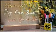 Acrylic Dry Erase Board - How To Assemble and Use