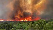 Wildfire burns in Texas' Taylor County