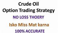 Crude Oil Option Trading Strategies | Part - 1 | No Loss and Only Profit Strategy