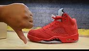 AIR JORDAN 5 RED SUEDE RETRO SITS ON THE SHELVES COLLECTING DUST !