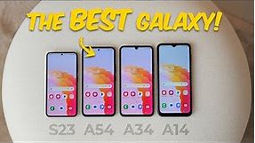 Galaxy S23 vs A54 vs A34 vs A14! Which should you buy? | VERSUS