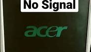 Acer Monitor No Signal #shorts