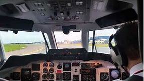 Jetstream 31 cockpit landing in Tallinn