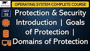 L70: Protection & Security Introduction | Goals of Protection | Domains of Protection