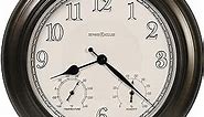 Howard Miller Buel Outdoor Oversized Wall Clock 547-521 – Oil Rubbed Bronze Finish Metal, LED Light Sensor for Illuminated Dial, Antique Home Décor, Quartz Movement