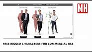 Free fully rigged 3D characters for commercial use