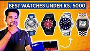 10 BEST Watches under ₹5000 ⚡in INDIA 2024 | Best watches in India for Rs.5000 - Titan, Casio, Timex