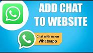 How to Add Whatsapp Chat to HTML Website (Easy 2024)