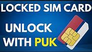 How to unlock a locked sim card (the PUK code) #puk #pukcode