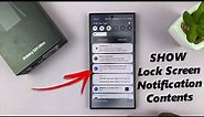 Samsung Galaxy S24 / S24 Ultra: How To Show Notification Contents On Lock Screen