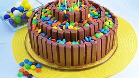 How to Make a No Bake Candy Bar Cake - Kit Kat Cake | RadaCutlery.com