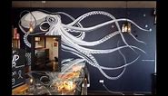Giant Octopus Mural Time lapse, Paul Curtis Artwork