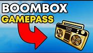 How to Make a Boombox Gamepass - Roblox Scripting Tutorial