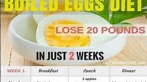 boiled eggs diet plan to lose 20 pounds in 2 weeks