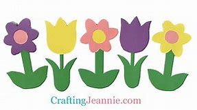 Flower Craft Printable (Free Flower Template) - Crafting Jeannie
