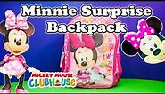 Opening the Minnie Mouse Surprise Backpack and Toys by the Assistant