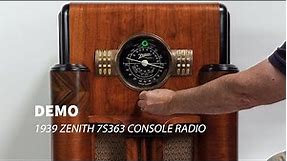 Demo of 1939 Zenith 7S363 Art Deco Radio + Bluetooth Retrofit