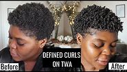 HOW TO DEFINE CURLS ON TWA | SHORT NATURAL HAIR