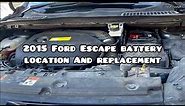2015 Ford Escape Battery Replacement & Location