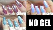 How to Apply Chrome Powders with Regular Nail Polish WITHOUT GEL | thelovinlacquer