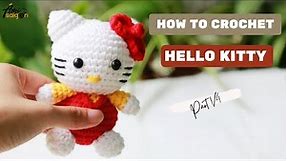 #229 | Hello Kitty Crochet Amigurumi Pattern (1/4) | How to crochet Characters | @AmiSaigon