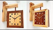 Design Ideas For Wall Clocks With 2 Dials || Woodworking Project