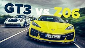 Porsche 911 GT3 RS vs Corvette Z06 | Too much for the road?