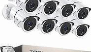 ZOSI 3K Lite Home Security Camera System with Audio,AI Human/Vehicle Detection,Night Vision,8 Channel H.265+ CCTV DVR with 1TB HDD,8pcs 1920TVL Indoor Outdoor Surveillance Cameras,for 24/7 Recording