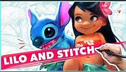 DRAWING LILO & STITCH!