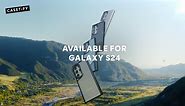 CASETiFY Clear Samsung Galaxy S24+ Case - Nantucket Blue Hydrangeas - Clear