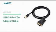 USB 3.0 to VGA Display Adapter Cable for Multi-Monitors (Connect Laptop to Monitor Using USB)