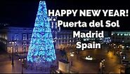 New Year's Eve from Puerta del Sol, Madrid, Spain. Happy New Year 2024!