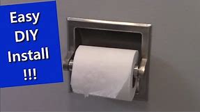How to Install a Recessed "In-the-Wall" Toilet Paper Holder / Dispenser