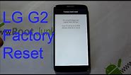 How to factory reset the LG G2 stock recovery