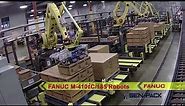Robotic System Uses Three FANUC Palletizing Robots to Service Nine Production Lines - Sen-Pack