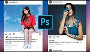How to Create 3D instagram photo Frame Effect | Photoshop Tutorial